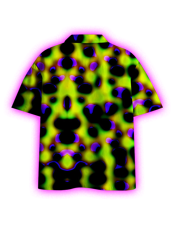 VIVID SPOTS BUTTON UP POCKET SHIRT