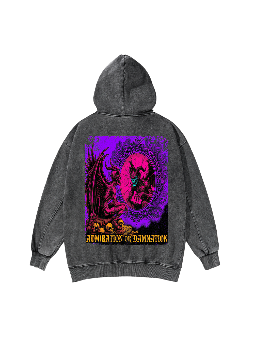 DAMNATION DEMON WASHED HOODIE