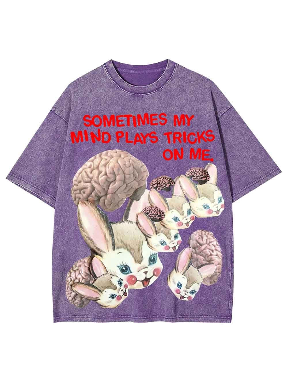 Sometimes My Mind Plays Tricks On Me Washed Tshirt