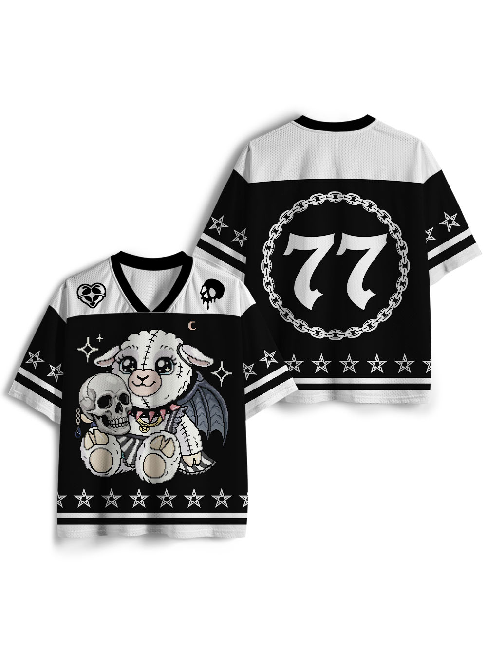 PASTEL GOTH LAMB REVELRY MESH JERSEY