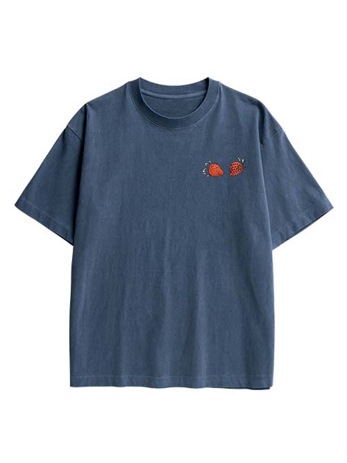 Strawberry Jams But My Glock Don't Double Sided Print Washed TShirt