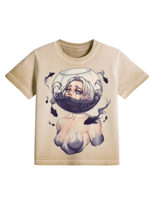 Drowning In Silence Washed Slim Tshirt