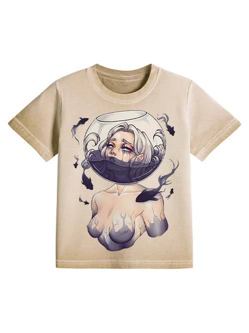 Drowning In Silence Washed Slim Tshirt