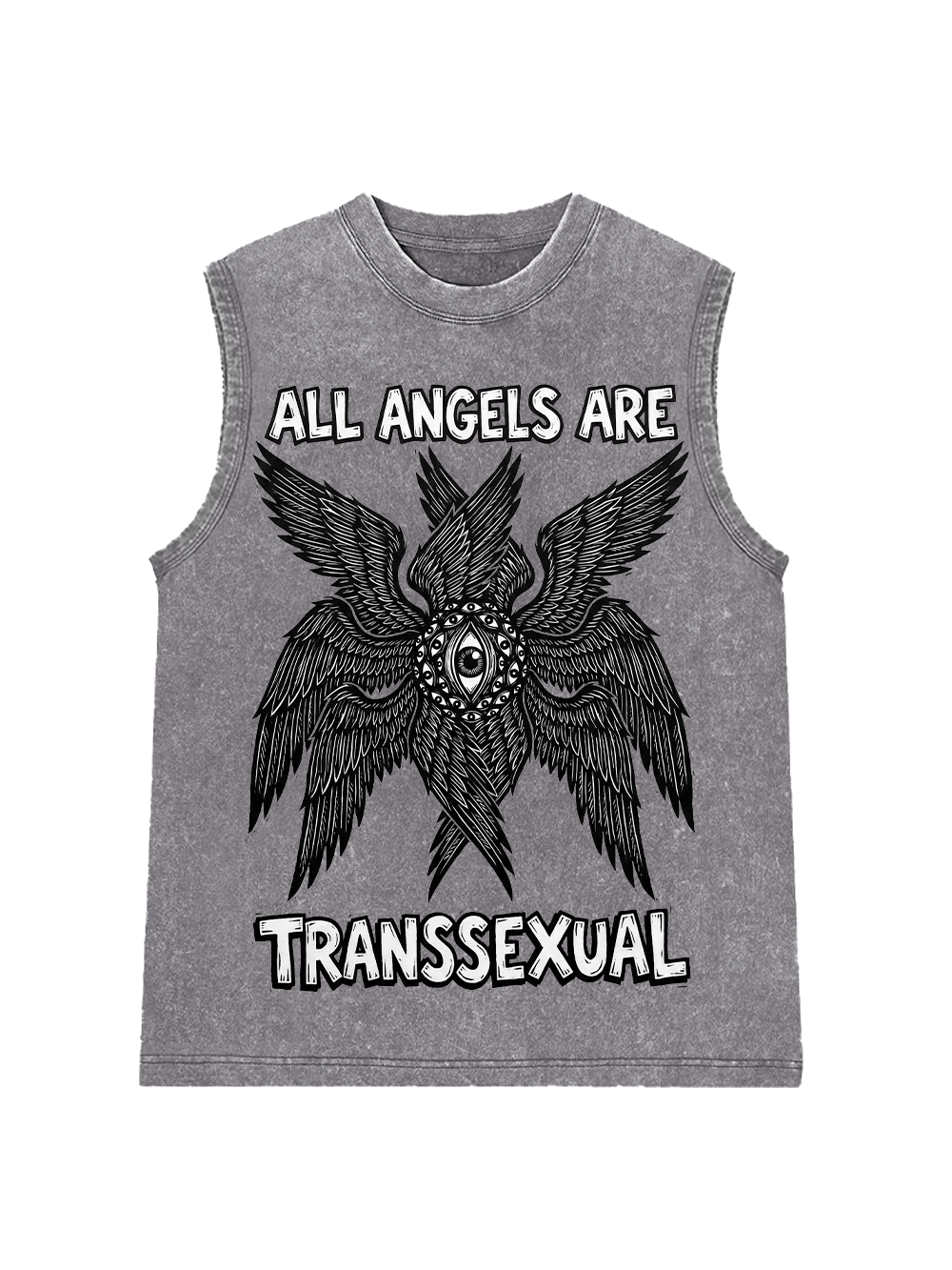 ALL ANGELS ARE TRANSSEXUAL WASHED TANK