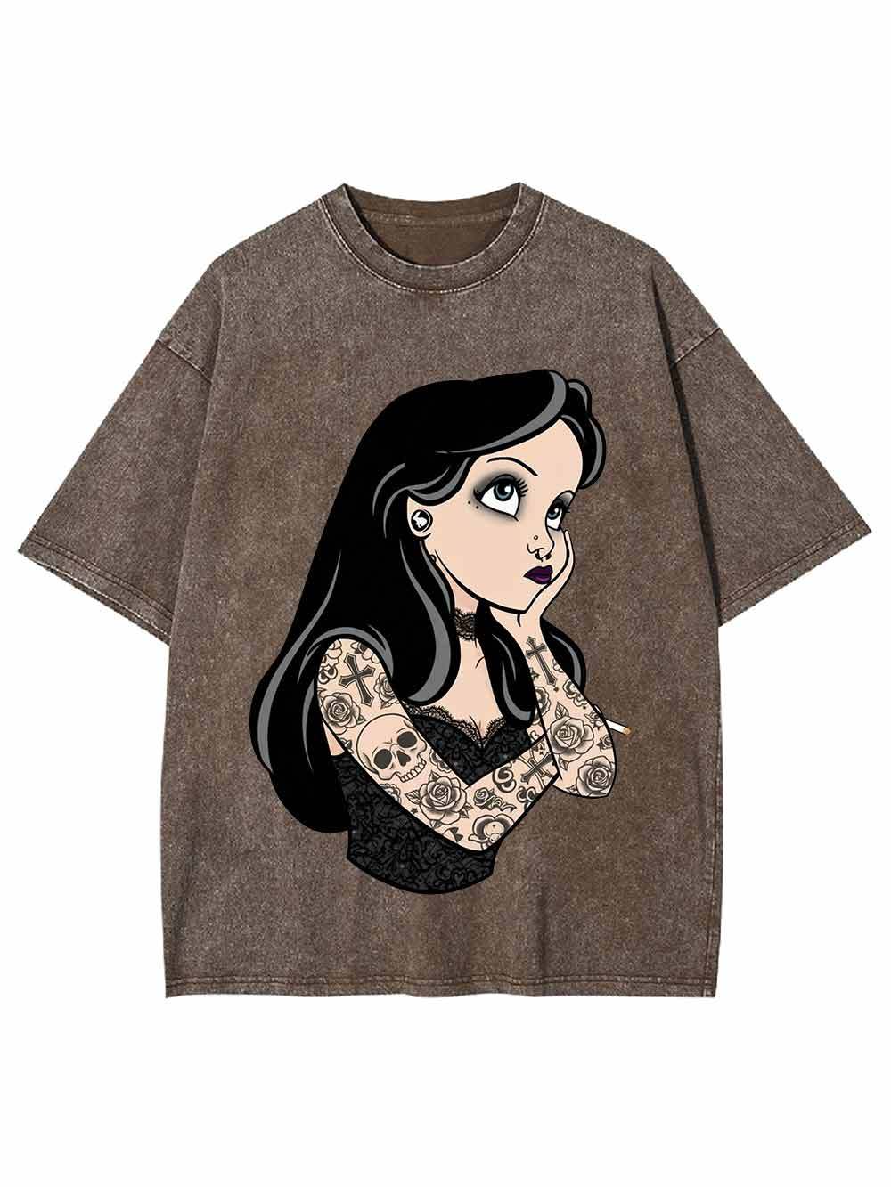 Tattooed Girl Washed Tshirt