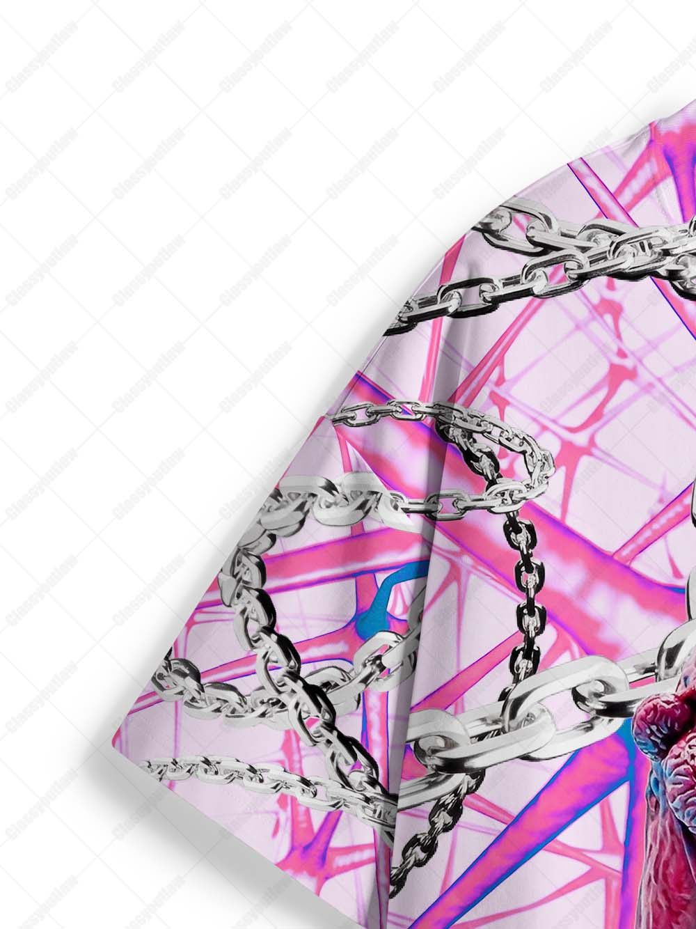 Bio‑Chain Distortion Graphic T-shirt