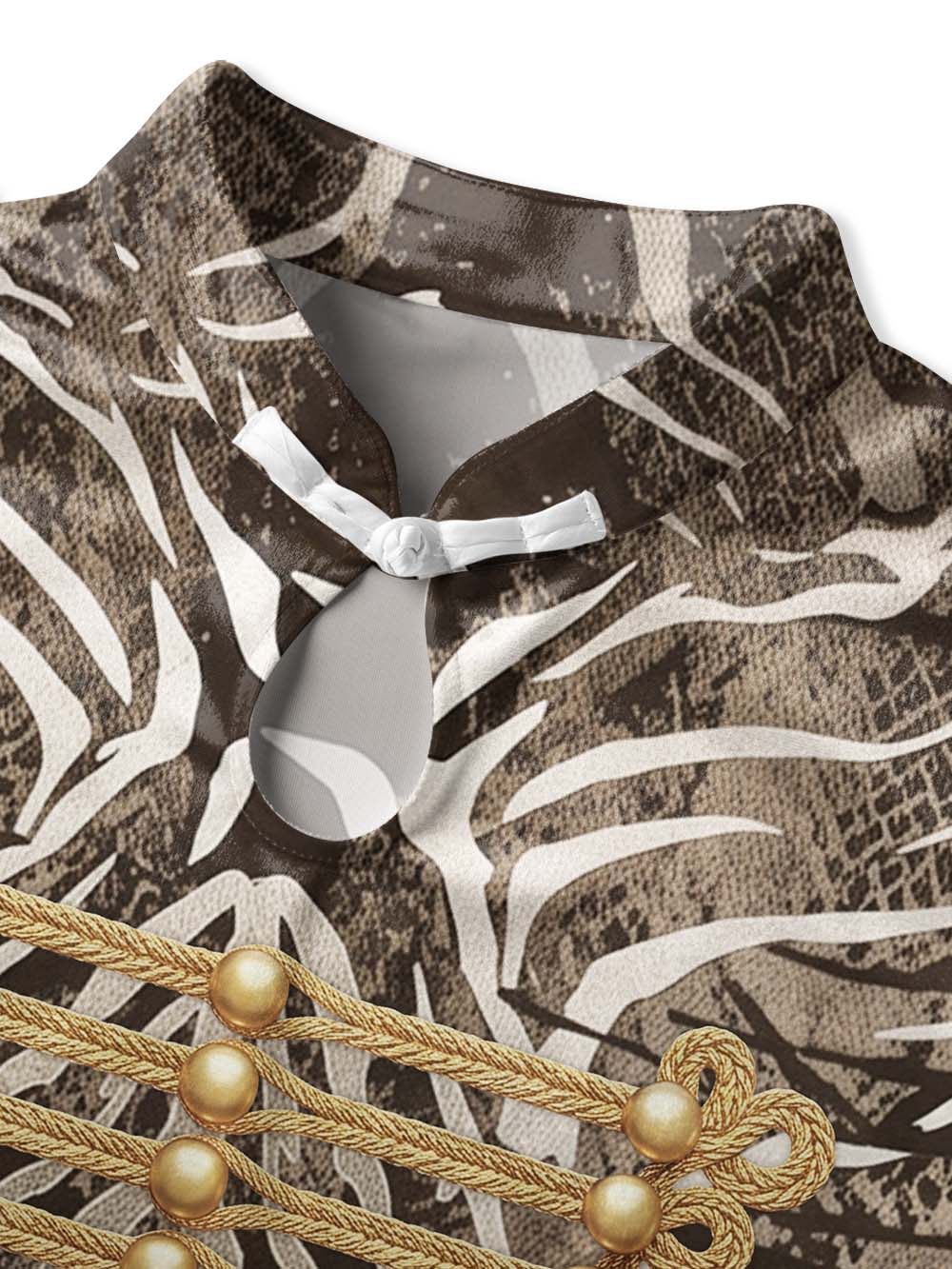 SNAKE GOLD QIPAO MINI DRESS