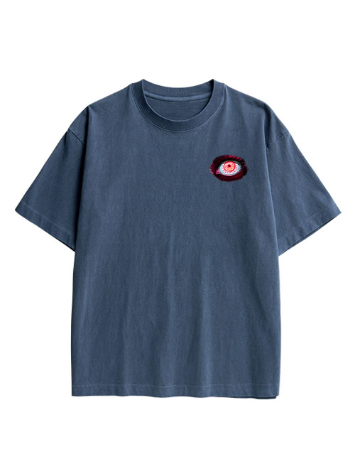 The Allure Of A Thousand Eyes Double Sided Print Washed TShirt