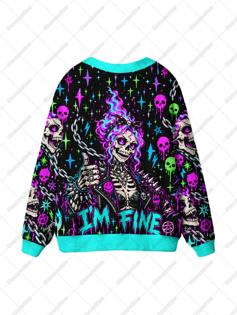 I'M FINE UGLY CARDIGAN SWEATERS