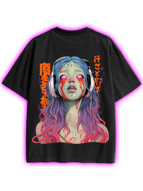 GHOST SONG DOUBLE SIDED PRINT WASHED TSHIRT DOUBLE SIDED PRINT WASHED TSHIRT-ClassyOutlaw Sale