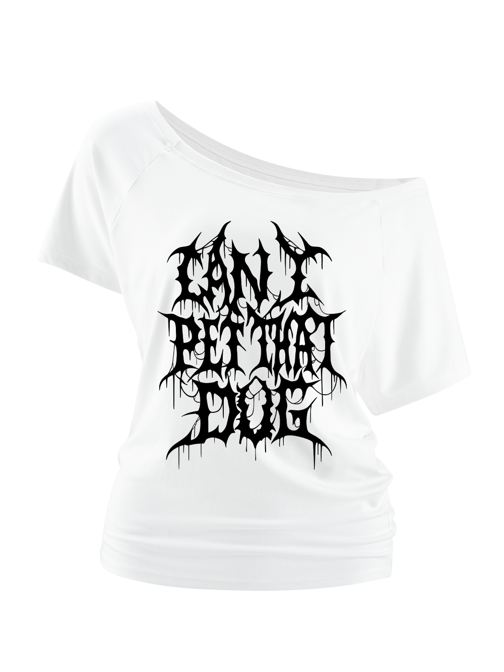 CAN I PET THAT DOG OFF SHOULDER TSHIRT