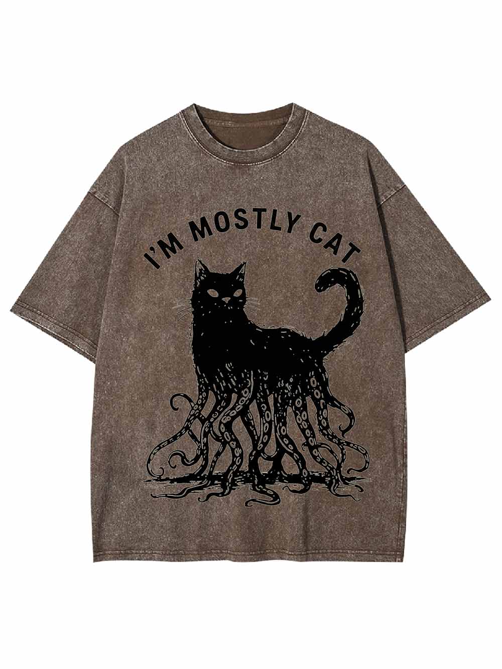 I Am Mostly Cat Washed Tshirt