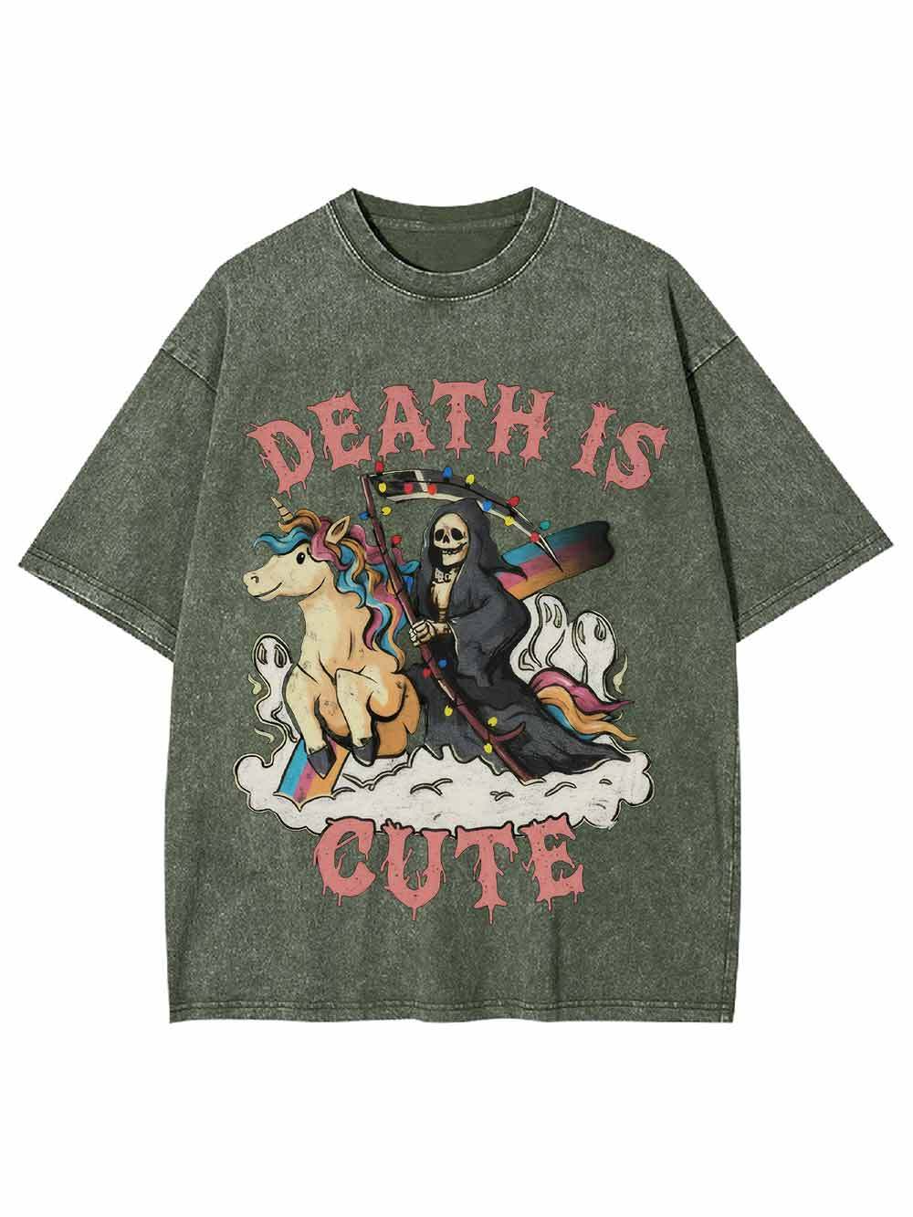 Death Is Cute Washed Tshirt