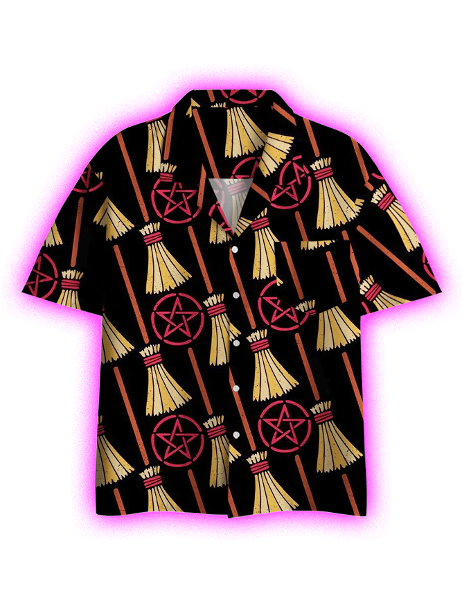 DARK COVEN BUTTON UP POCKET SHIRT