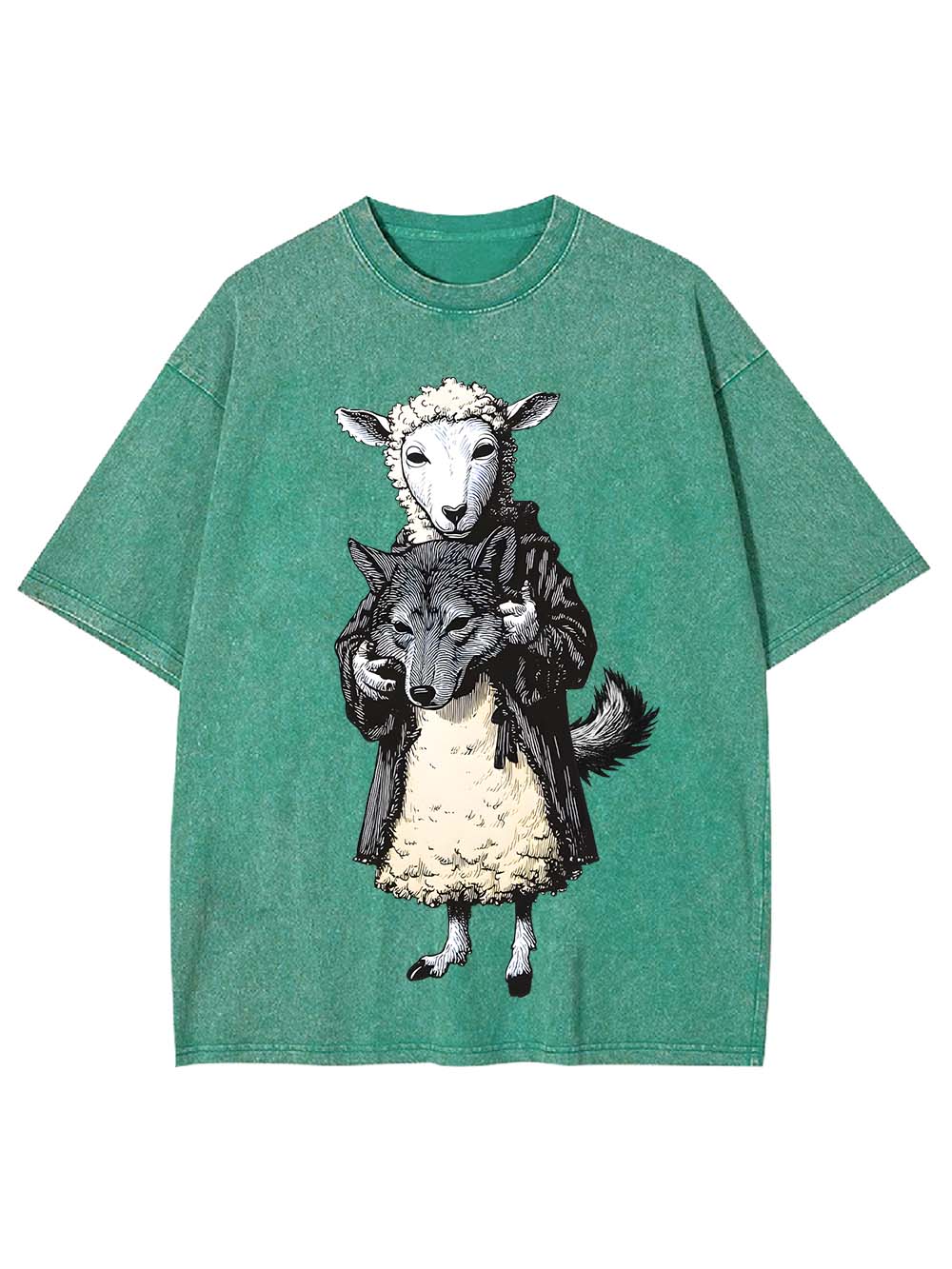 Sheep Wolf Mask Washed Tshirt