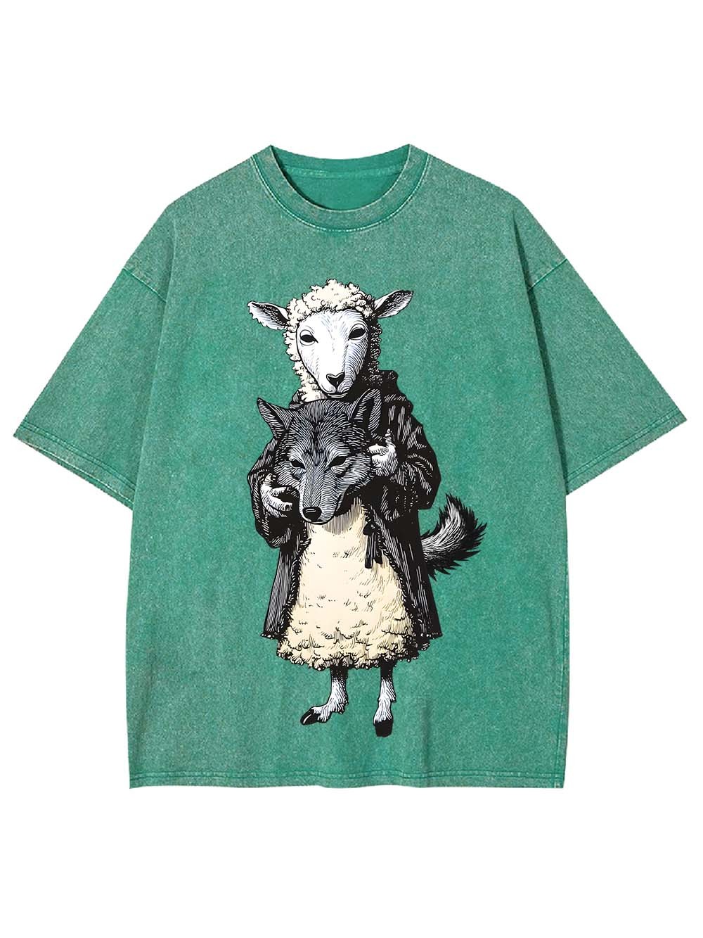 Sheep Wolf Mask Washed Tshirt