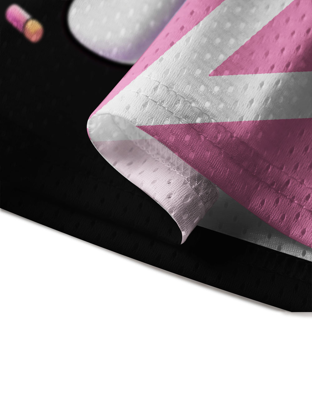 PINK SMOKING BUNNY STYLE MESH JERSEY