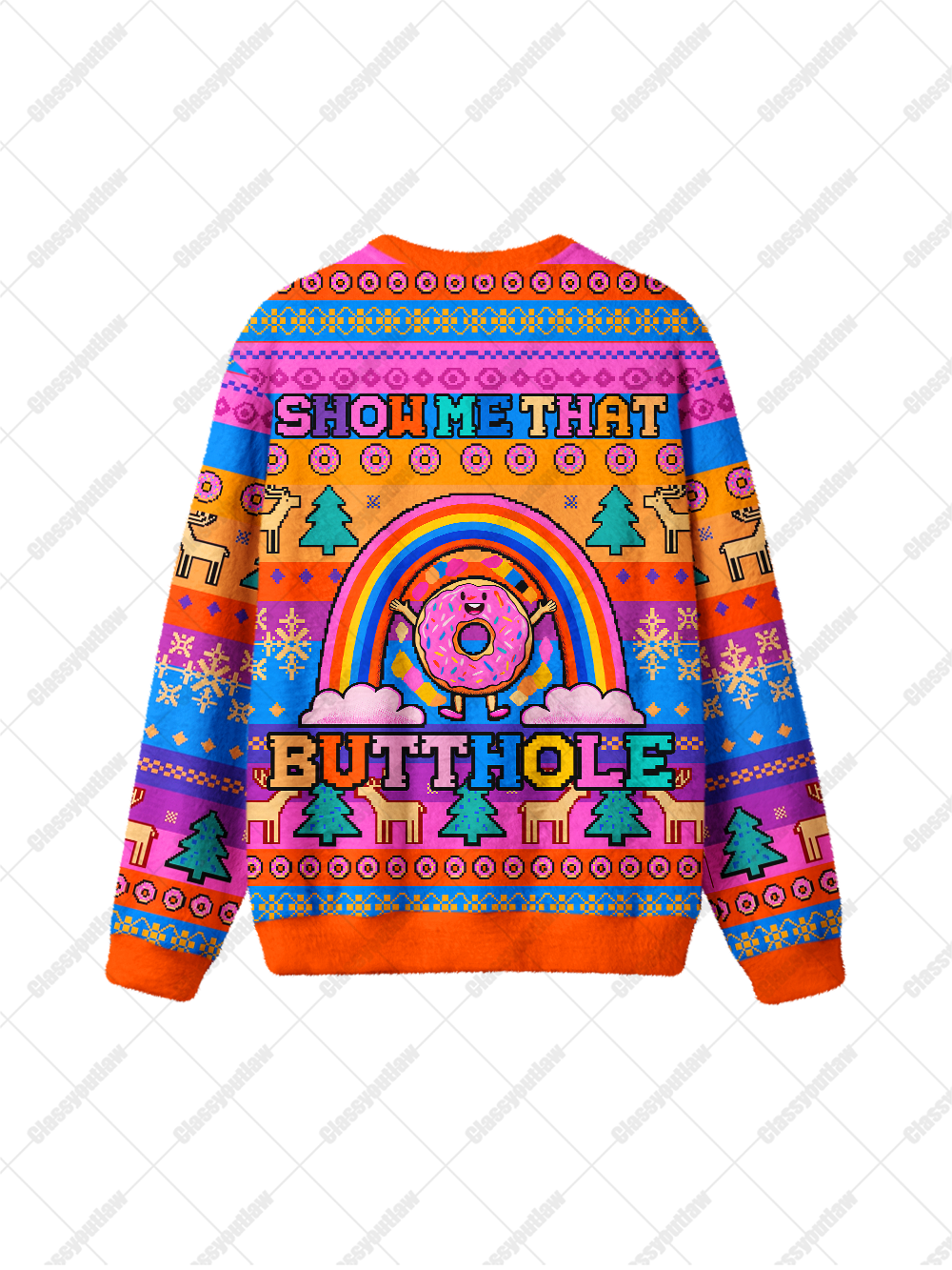 SHOW ME THAT BUTTHOLE UGLY CHRISTMAS SWEATSHIRT