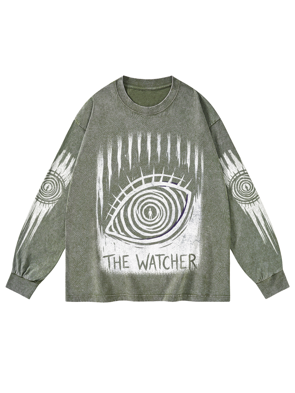 THE WATCHER WASHED LONG-SLEEVE GRAPHIC TSHIRT