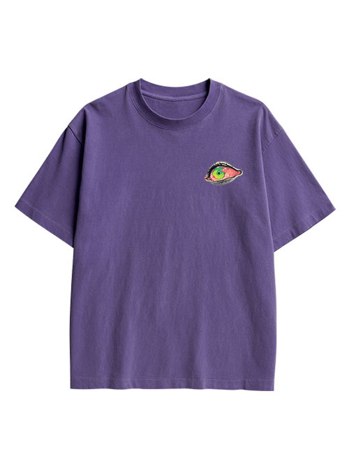 THOUSAND EYED FANTASY DOUBLE SIDED PRINT WASHED TSHIRT