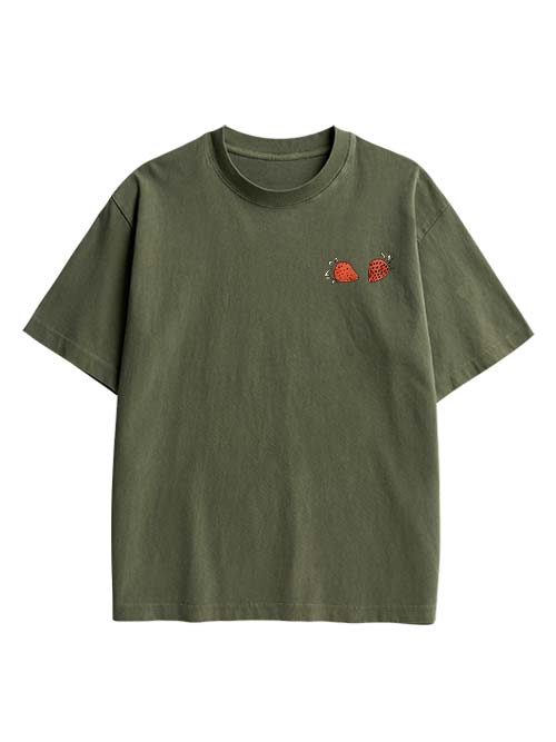 Strawberry Jams But My Glock Don't Double Sided Print Washed TShirt
