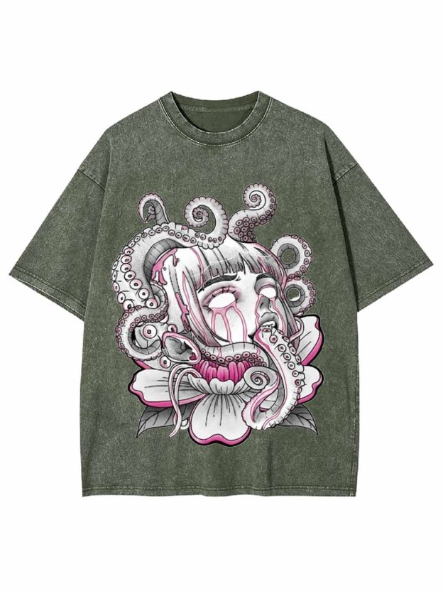 Tentacle Flower Dream Washed Tshirt