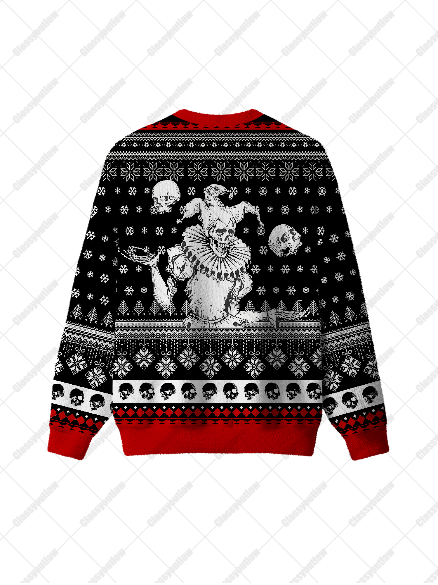 Clown Skeleton UGLY CHRISTMAS SWEATSHIRT