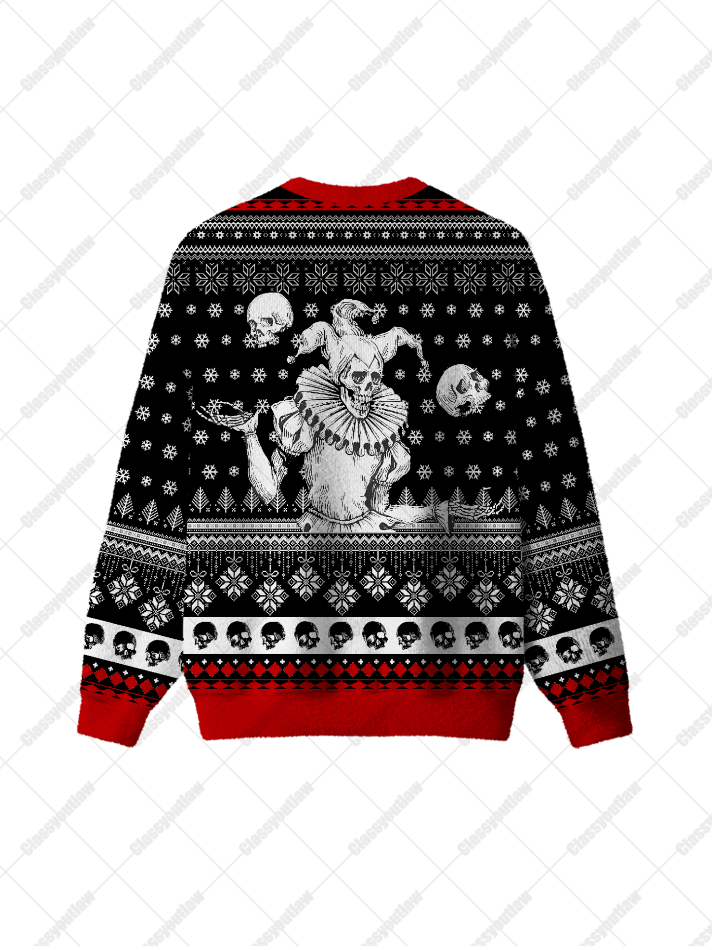 Clown Skeleton UGLY CHRISTMAS SWEATSHIRT
