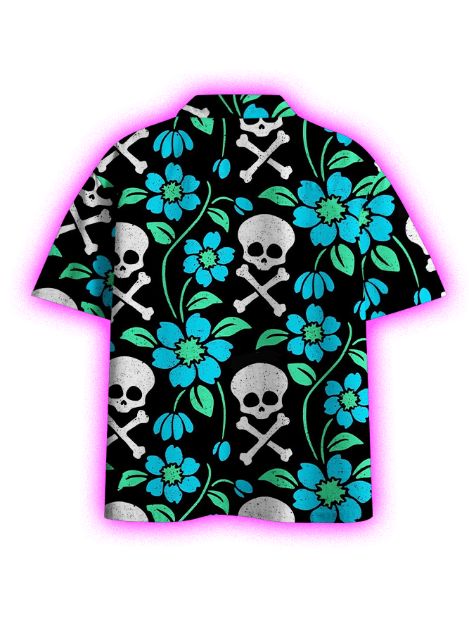 REBEL BLOOM BUTTON UP POCKET SHIRT