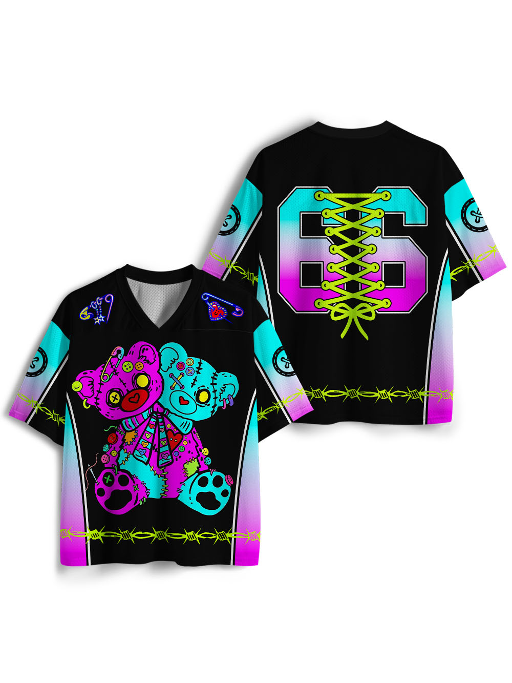 NEON VOODOO BEARS MESH JERSEY