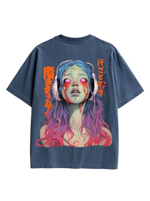 Ghost Song Double Sided Print Washed Tshirt
