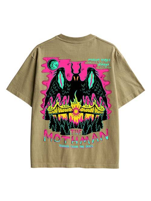 Mothman Double Sided Print Washed TShirt