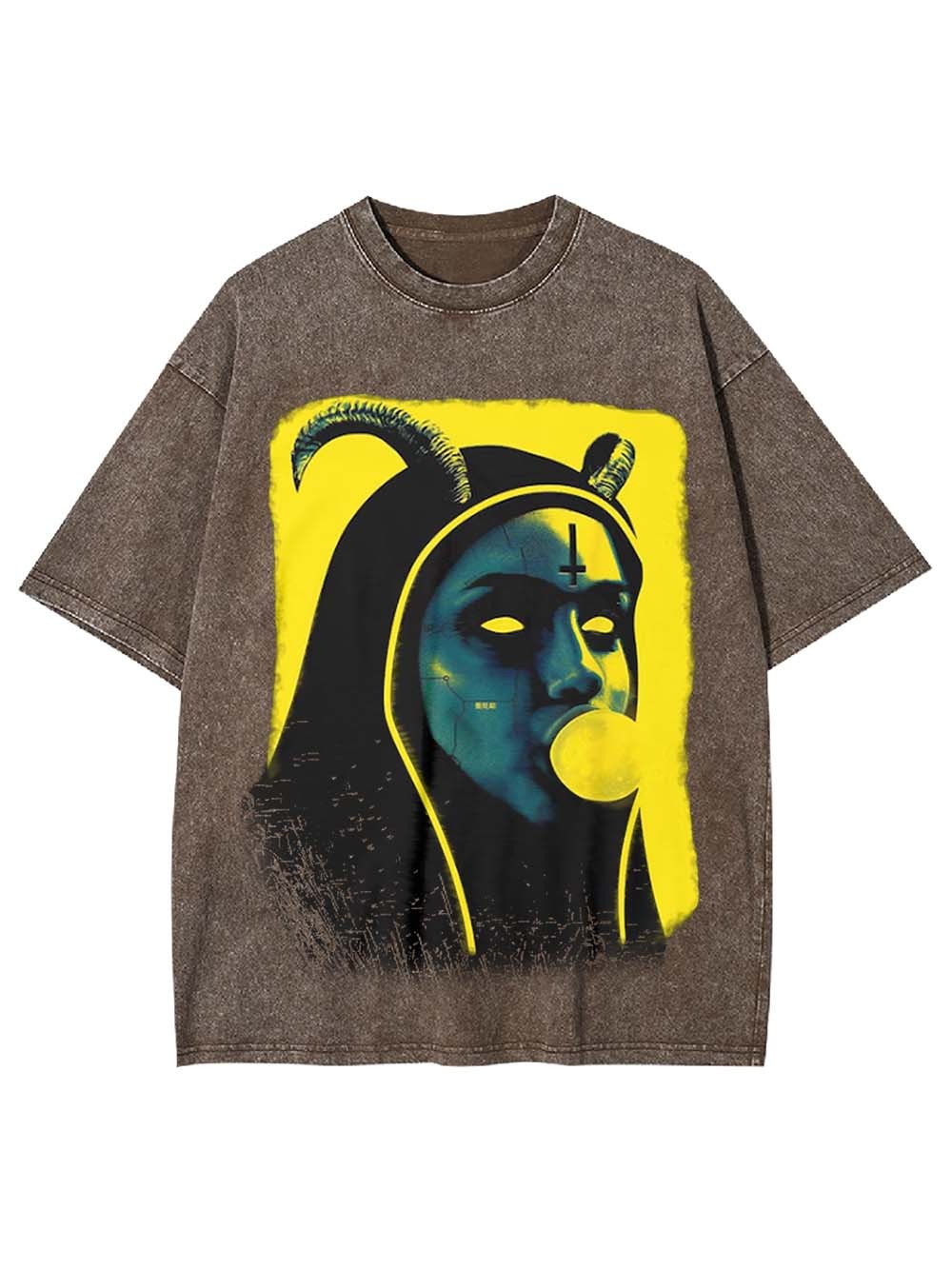 Nun Devil Horns Washed Tshirt