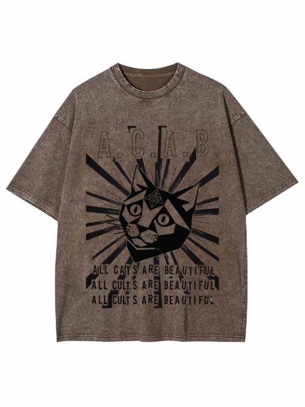 All Cats Are Beautiful Washed Tshirt