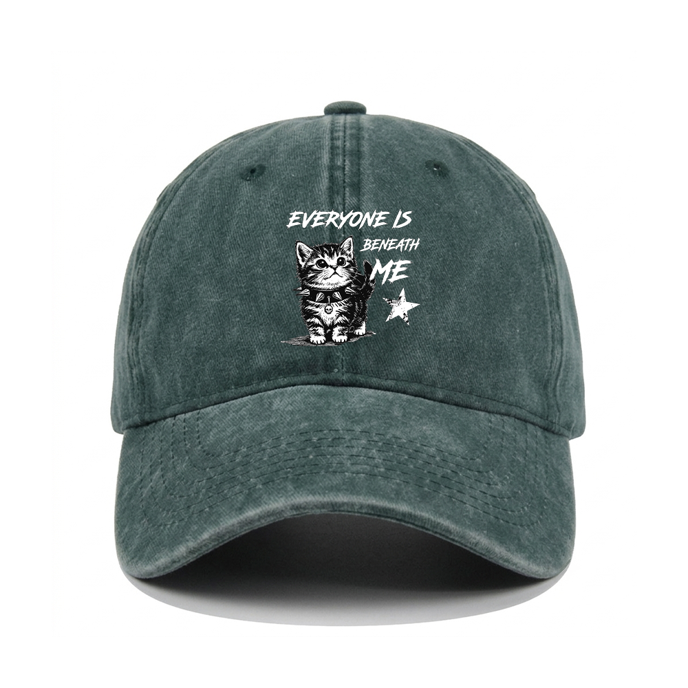 EVERYONE IS BENEATH ME WASHED VINTAGE BASEBALL CAP