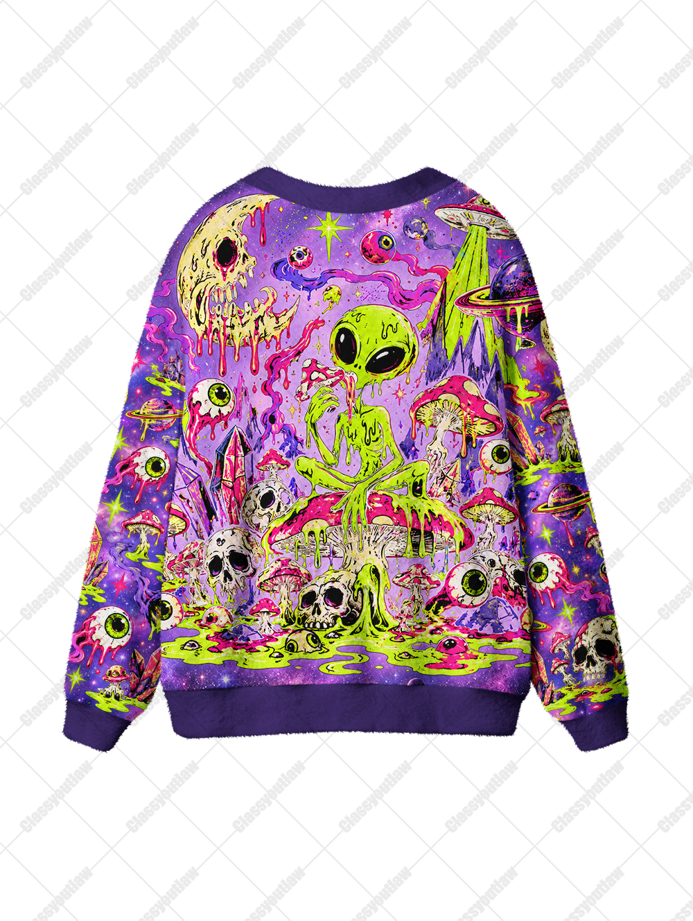 TRIPPY ALIEN UGLY CARDIGAN SWEATERS