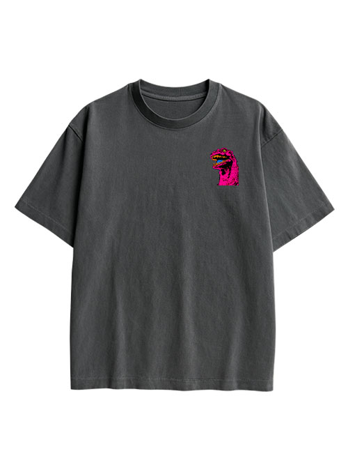 Neon Roar Double Sided Print Washed TShirt