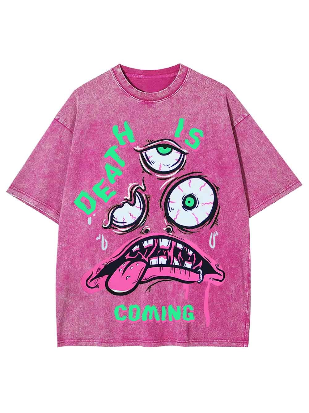 DEATH IS COMING WASHED TSHIRT
