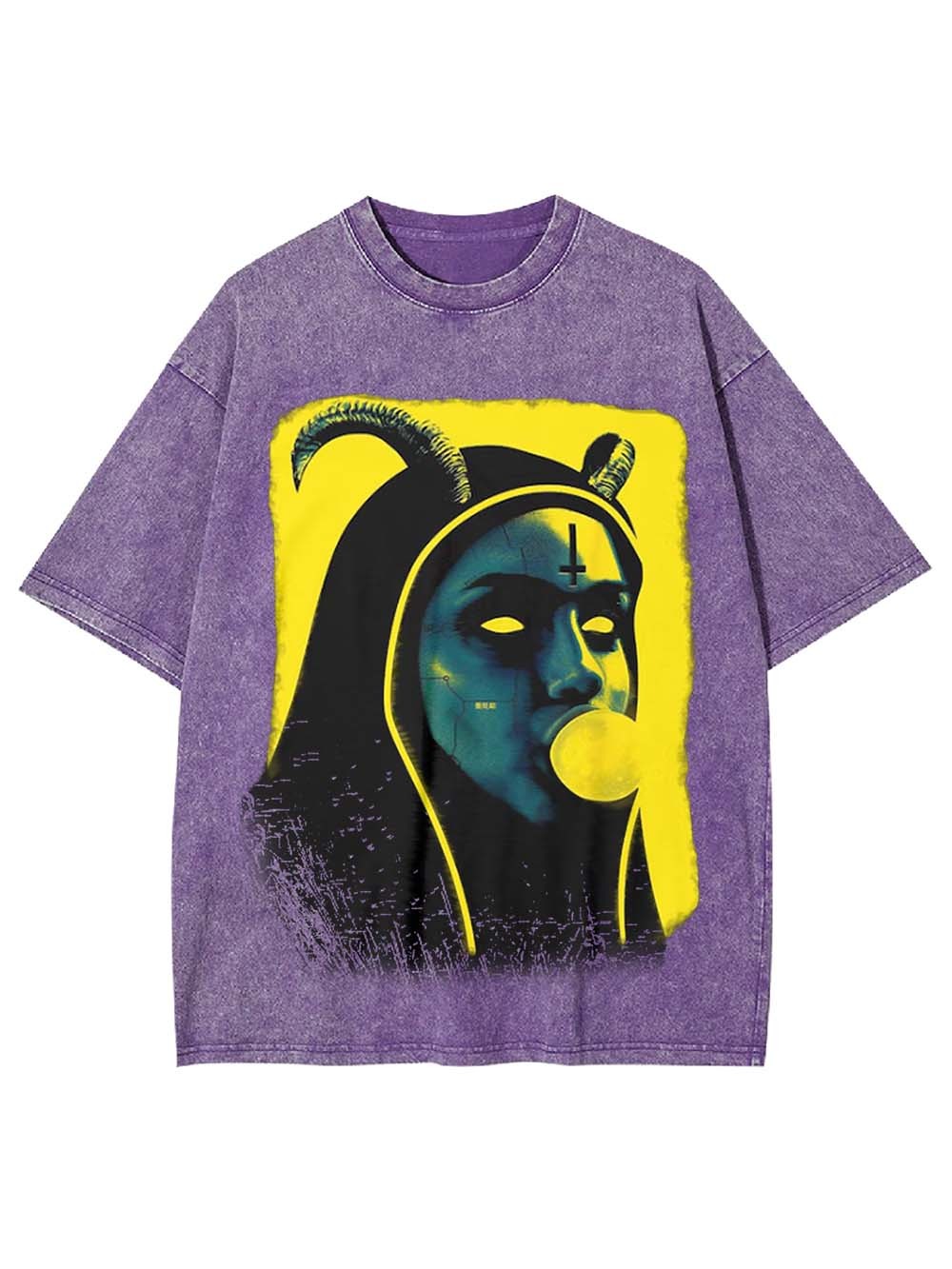 Nun Devil Horns Washed Tshirt