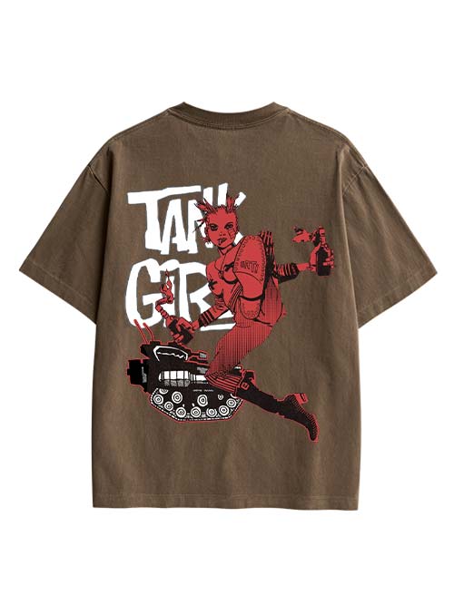 Tank Girl Double Sided Print Washed TShirt