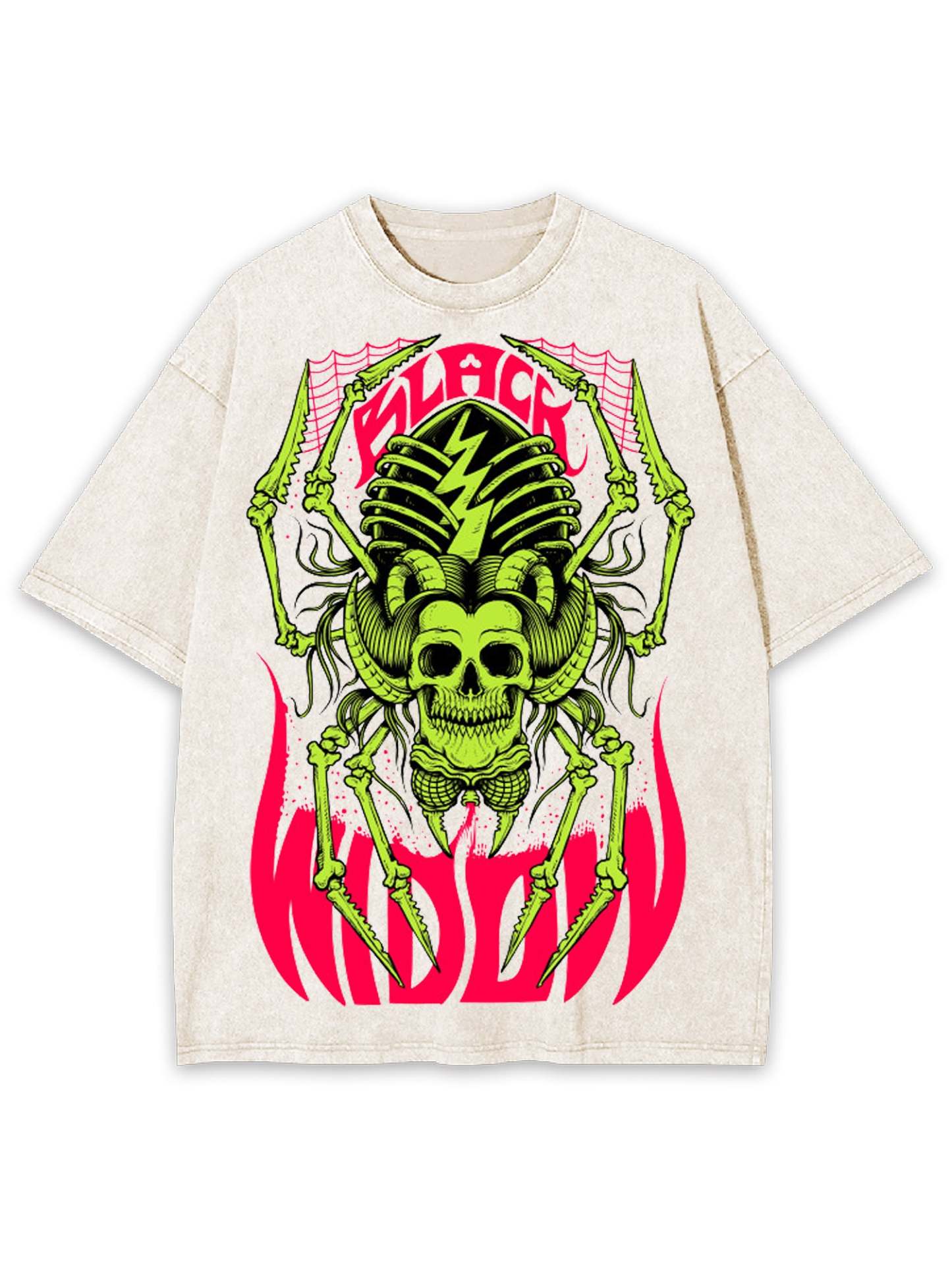 Black Widow Washed Tshirt-ClassyOutlaw