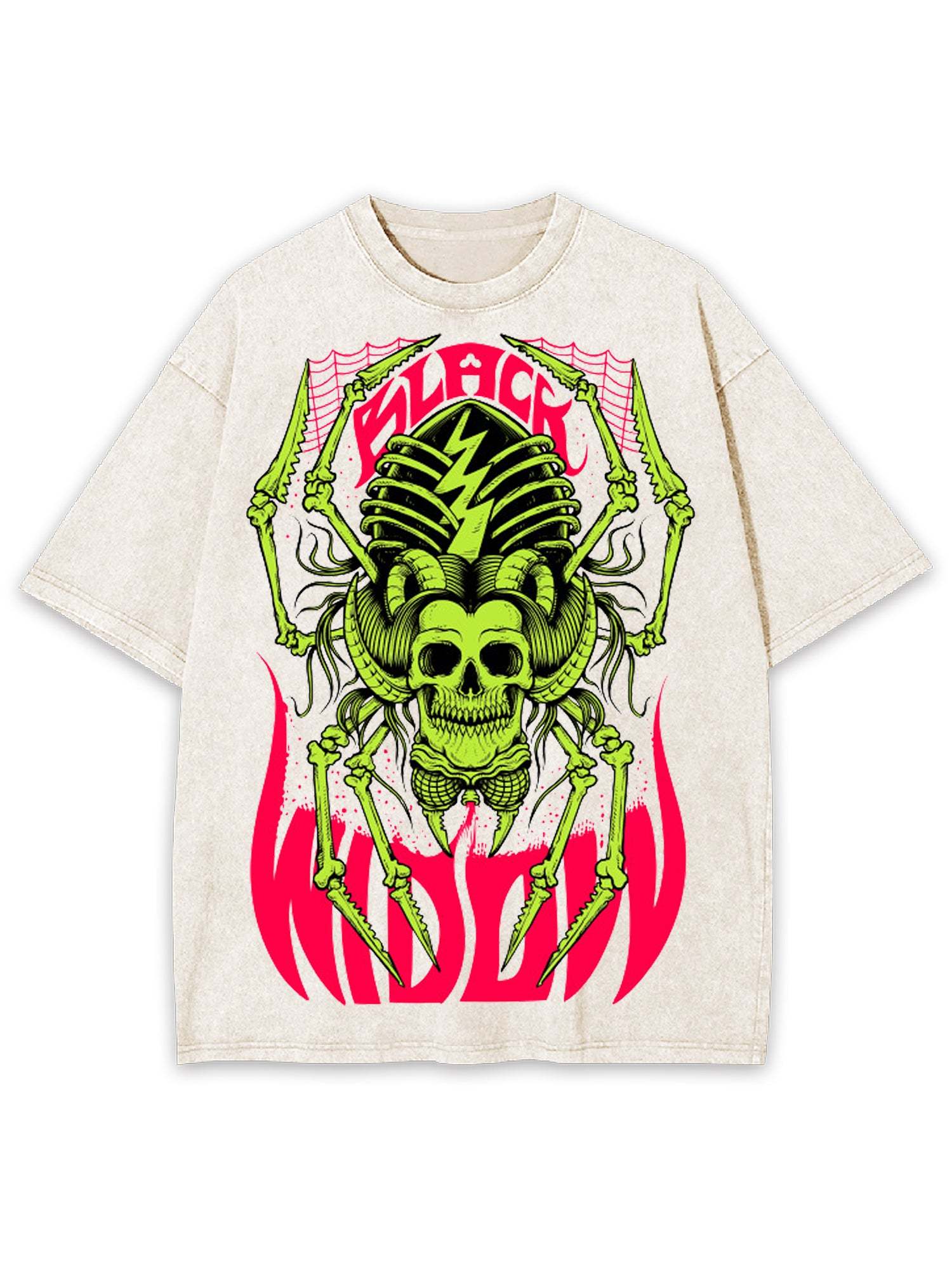 Black Widow Washed Tshirt-ClassyOutlaw