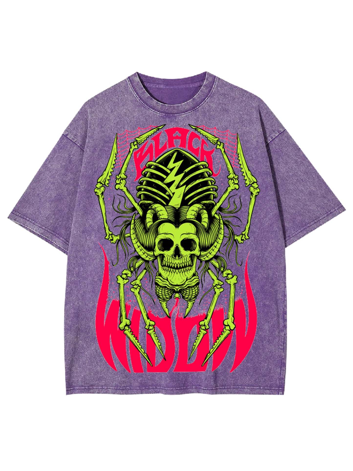 Black Widow Washed Tshirt-ClassyOutlaw