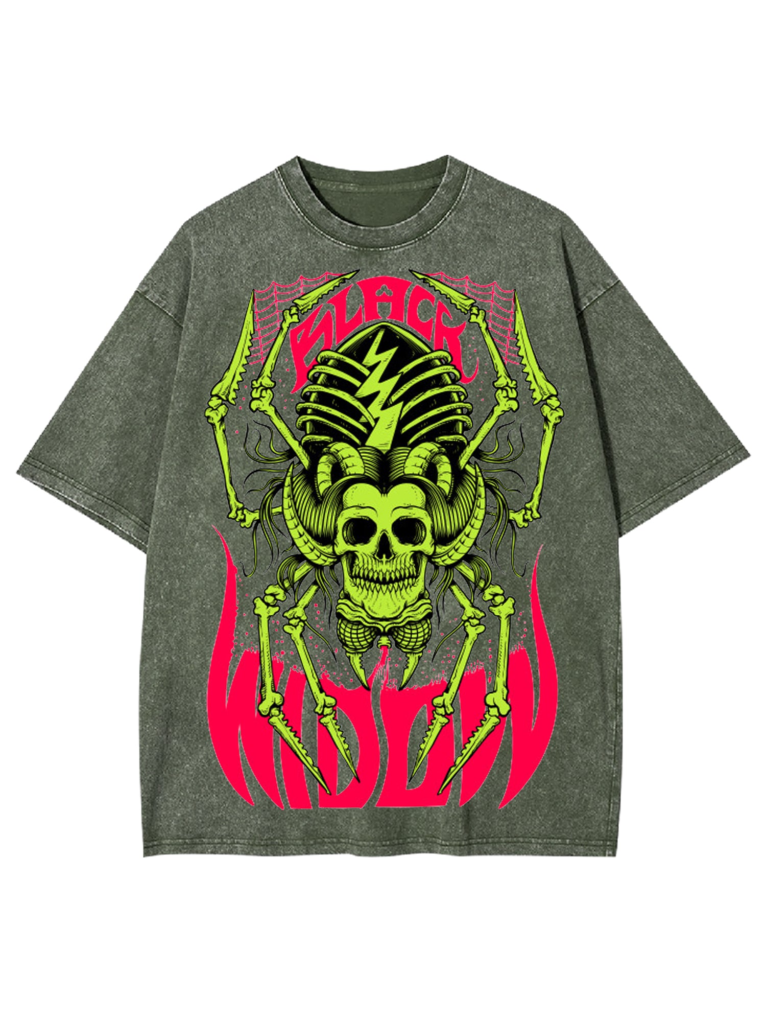 Black Widow Washed Tshirt-ClassyOutlaw