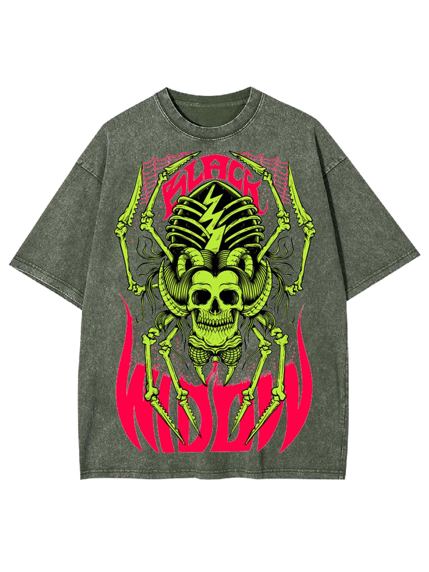 Black Widow Washed Tshirt-ClassyOutlaw