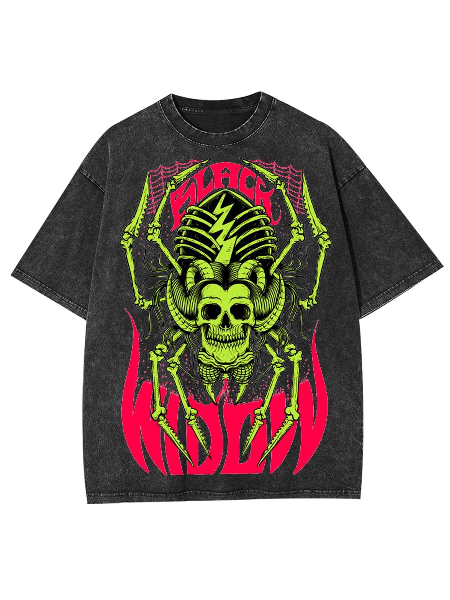 Black Widow Washed Tshirt-ClassyOutlaw