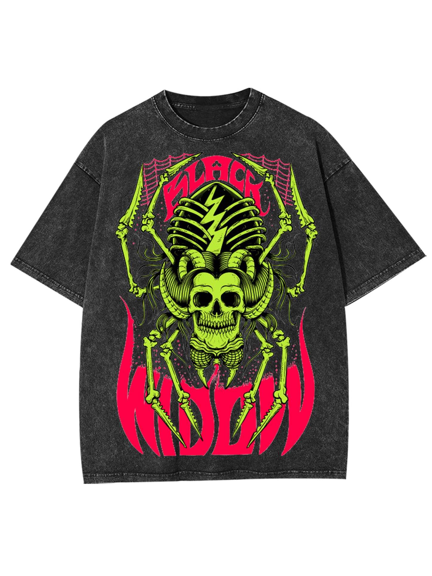 Black Widow Washed Tshirt-ClassyOutlaw
