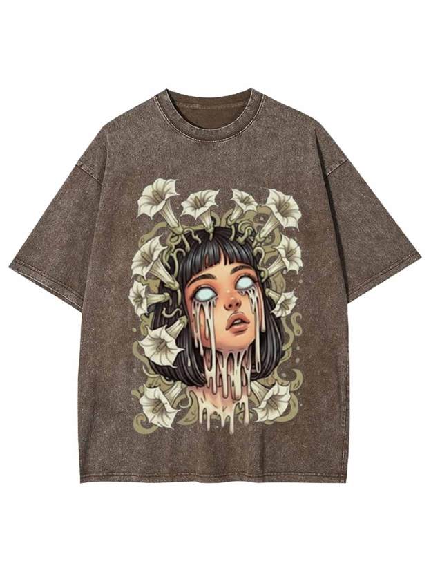 Mandala Melting Girl Washed Tshirt