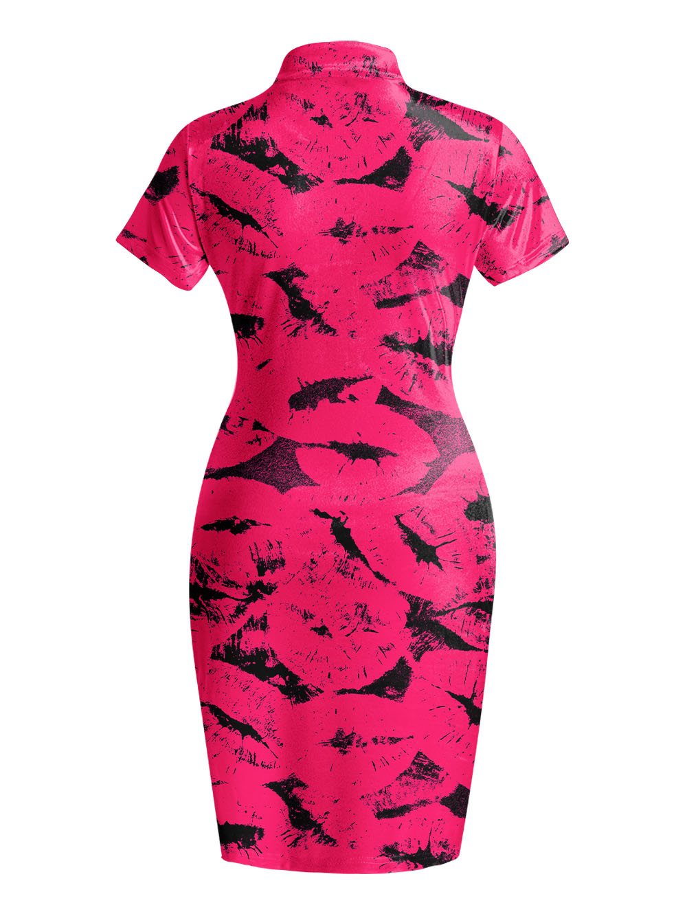 HOT PINK QIPAO MINI DRESS