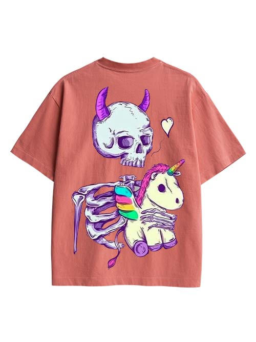 Dark Whimsy Double Sided Print Washed TShirt